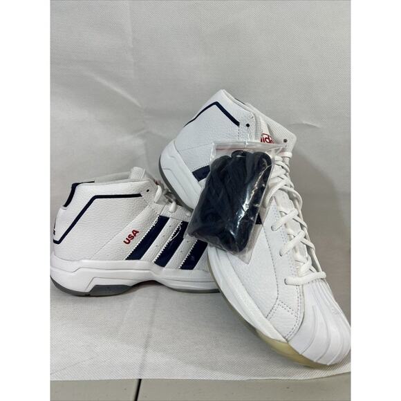 Adidas Pro Model 2G SMU USA Tokyo Olympics 2020 Unreleased FX4309 Wht/Nvy Sz 15 - Picture 1 of 8
